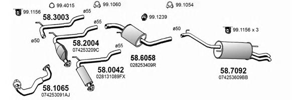ASSO ART3832 Exhaust System